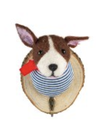 Kleiderhaken Hund mit bretonischen Shirt