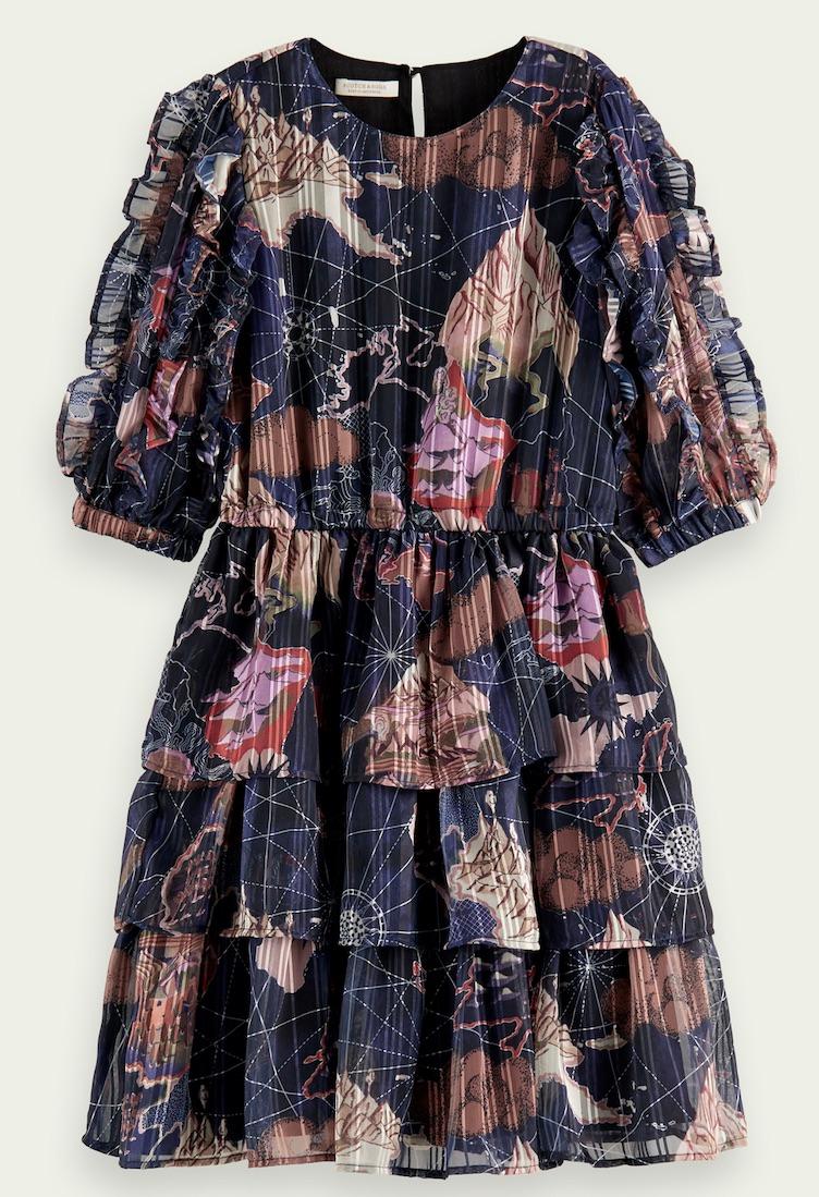 Rüschen Kleid aus Georgette
