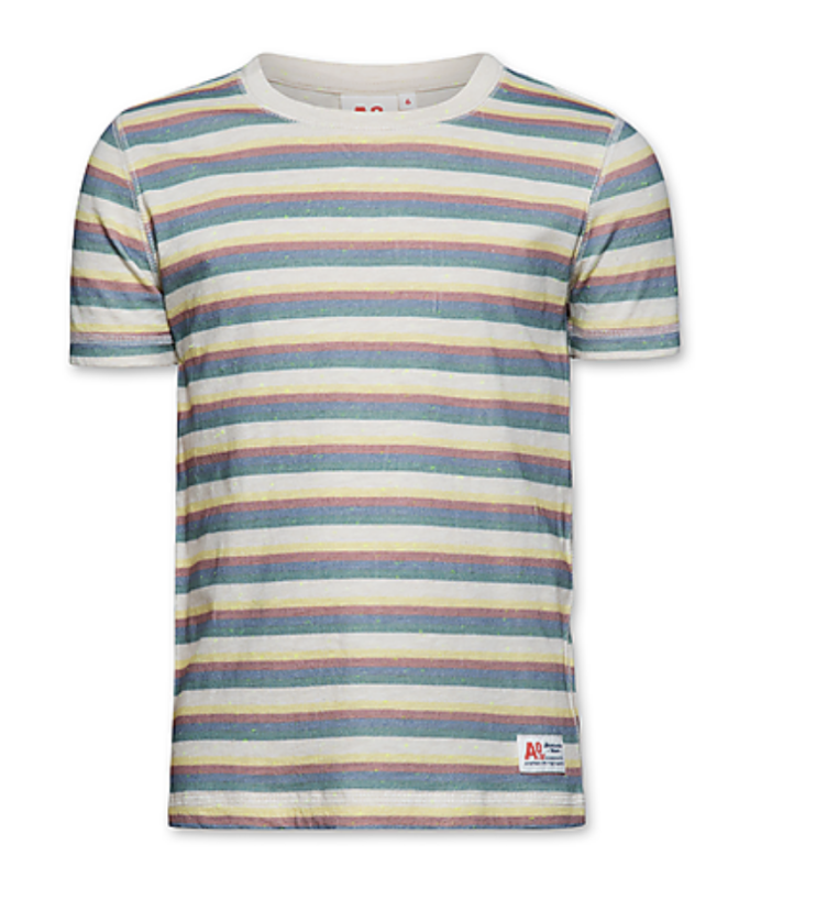 T-Shirt im Wasserprint Streifenlook