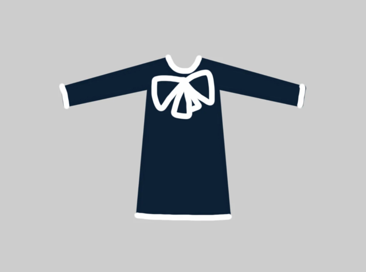 Kleid Blue Long Sleeves 104-122 - 0