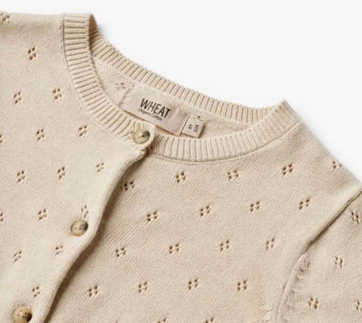 Strickjacke mit Broderie Anglaise Muster - 1
