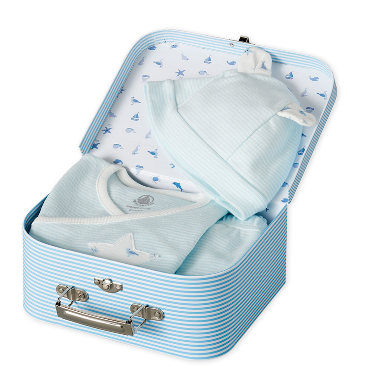 Köfferchen mit Body, Leggings und Mützchen - 1