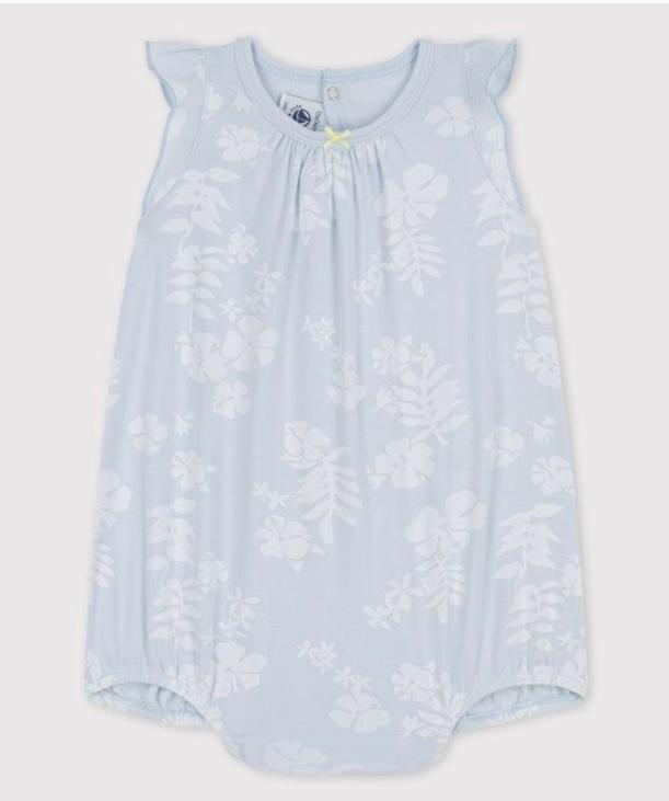 Sommer Strampler mit Hawaiiblumenmotiv