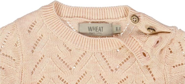 Halbarm-Pulli mit Ajour Muster - 0