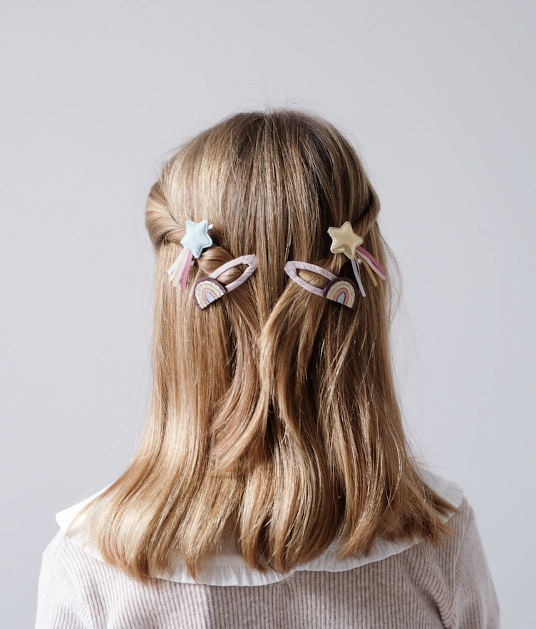 Haarspange 4er Set over the rainbow - 0