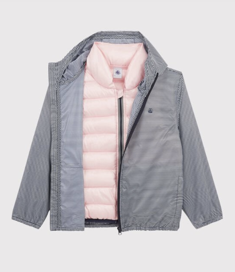 Windjacke mit anknöpfbarer Steppjacke