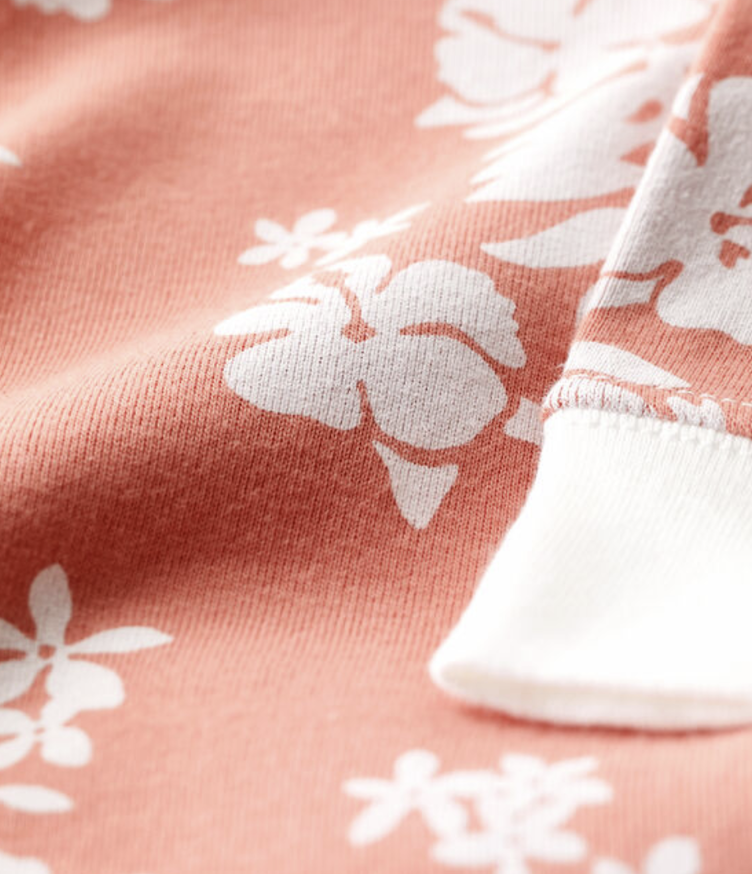 Fussvariabler Schlafstrampler mit Hawaiiblumenmuster - 1