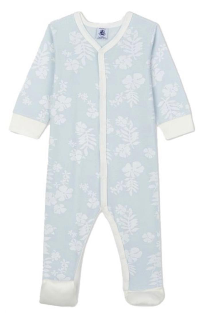Fussvariabler Schlafstrampler mit Hawaiiblumenmuster