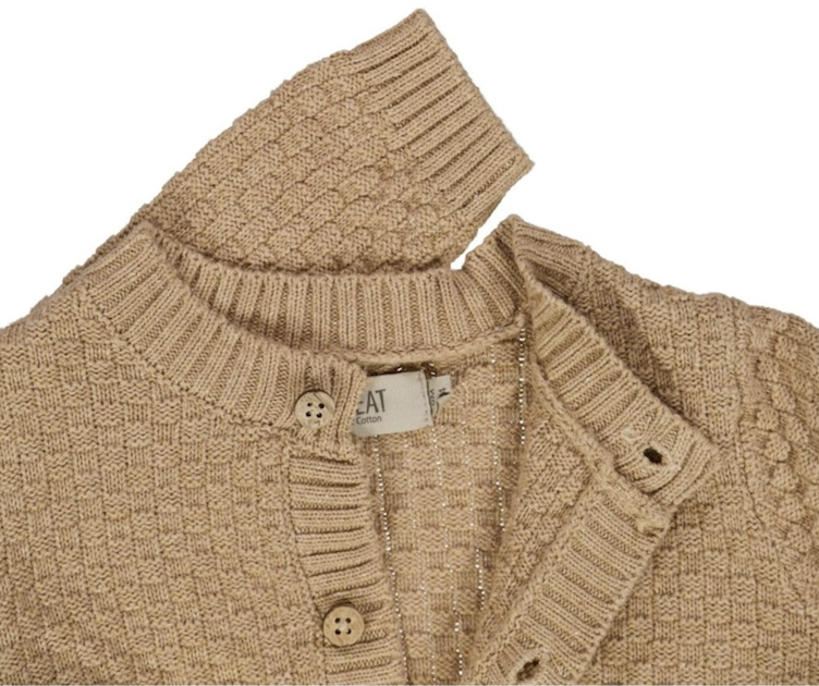 Strickjacke mit Kästchenstruktur - 0