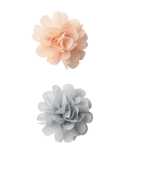 Pompomclips peach grey