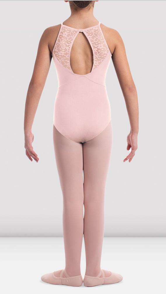 Träger-Ballettbody mit Spitzeneinsatz - 0