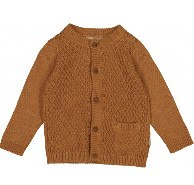 Strickjacke mit Wabenmuster