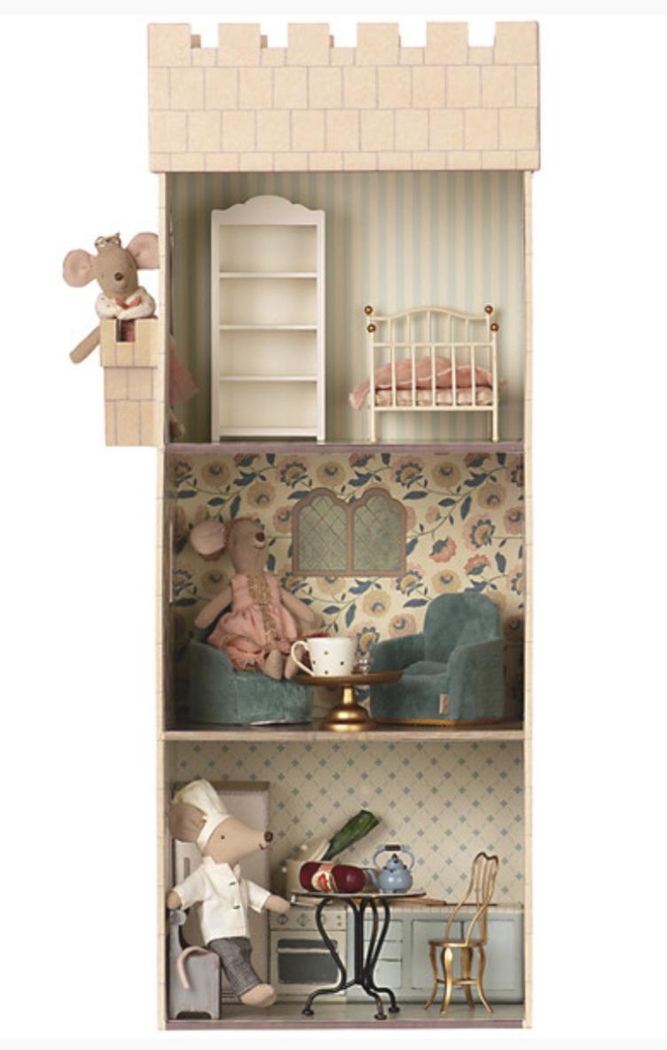 Maileg Schlossturm aus Karton mit Küche - 0